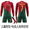 Soccer Set/Tracksuits Tracksuits 2223 Portugal World Cup Long Sleeped Jersey Set 7 C Ronaldo 8 B Fei Autumn Winter