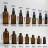 Garrafas de armazenamento 200 x xarope de xarope refilável garrafa de 1 oz de lotes de vidro âmbar para creme usando 10ml 15ml 20ml 30ml 50ml 100ml