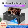 M200 Projector Mini portátil de alta qualidade Beamer Smartphone ao ar livre Smartphone com fio espelhado suportado Built in 5W Speaker 240419