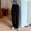 Pantaloni da donna 2024 autunno/inverno coreano retrò da donna largo jeans jeans a vita larga a vita larga squillo squillo casual streetwear casual