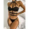 Lingerie amusante sexy noir drap creux passionné tentation lingerie set