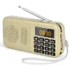 Radio PRUNUS J725 Radio FM Portable Radios Digital Radio Rechargeable Radio USB/SD/TF/AUX Player Flashlight Alarm Clock LED Display