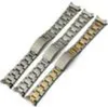 13mm 17mm 20 mm 20 mm für Uhren Frauen Watch Belt Gürtel Neue Silber oder Gold gebogenes Ende SS Watch Band Gurt4025615
