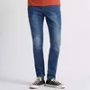 Herren Jeans Mode Mid-Taist Slim Foot High Stretch Modified Bein Schmale Hosen Hand gemahlene weiße Stil