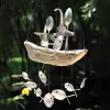 Accessories Fishing Man Wind Chime Spoon Fish Sculptures Windchime Indoor Outdoor Home Garden Decoration Hanging Ornament Gifts Dropshipping