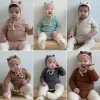 Baby kleding voor babymeisjes jongens kleren set nieuwe herfst winter pasgeboren kleding bodysuit rompers broek hoed outfits baby kostuum zz zz