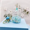 Keychains In Stock Cute Acrylic Oil-Filled Luminous Iceberg Cup Keychain Pendant Liquid Drift Bottle Gift Products Ornaments