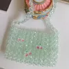 Bolsos de noche insa linda bolsa de cuentas de cerezo para mujeres axila de verano bolso de embrague de hombro de cristal transparente