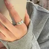 Cluster ringen xiyanike minimalistische golfletters manchetvinger voor vrouwen meisje zoete mode sieraden vriend geschenkfeest Anillos mujer