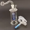 Gros coloré pas cher LED eau dab plate-forme Bong Pyrex Mini narguilé verre tuyaux de burenr d'huile avec bol fumeur et tuyau de paille en silicone