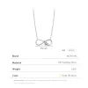Necklaces MODIAN 925 Sterling Silver Infinite Love Necklace Romantic Embrace Heart Pendant Link Chain For Women Anniversary Jewelry Gifts