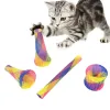 Toys 5pcs Pet Cat Bounce Toy Nylon Spring Bounce Fun Cat Interactive Supplies Spring Tube