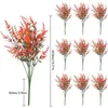 Fleurs décoratives Lavande artificielle fausses plantes bouquet UV résistant à l'extérieur Bridle pour la décoration de la maison de Noël