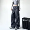 디자이너 바지 남성 여성화물 바지 하이 스트리트 레트로 엉덩이 팝 세련된 바닥 걸레 바지