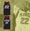 Niestandardowy numer nazwiska Męscy młodzież/dzieci Kawhi Leonard 22 Martin Luther King High School Wolves Black Basketball Jersey 11 Top Sched S-6xl