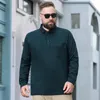 Herren Polos Baisheng Langarmer Frühling und Herbst Lose Pullover Polo -Hemd