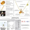 Pendanthalsband lamonbin 925 Sterling Silver Necklace Natural Citrine Gemstone Halsband 14K Real Gold Plated Chain Pendant Jewelry LMNI015 240419