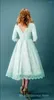 Party Dresses 1920s' Vintage Lace Prom Length Half Sleeves Mint Green Plus Size Backless Evening Graduation Dress