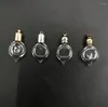 Decorative Figurines 500pcs 4 Style Cap Heart Shape Glass Vial Pendant Locket Wishing Bottles Jars Name On Rice Art Bottle Jewelry Gifts