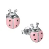 Boucles d'oreilles mankuu insectes style mignon délicat rouge / rose betterave coéquive boucles d'oreilles girl girl beau 925 argent pour femmes bijoux cadeau