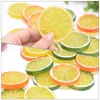 Party Decoration Imitation Slice Simulation Decors Fruit Model Blocks Kitchen Pography Props Plastic Fake Slices Table Centerpieces