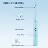 Huvuden 8 i 1 Electric Toothbrush Sonic Dental Scaler Tand Whitening Kit Tooth Whitener Calculus Tartar Remover Tools Stain Cleaner