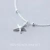 Anklets Modian Hot Sale Starfish Light Beads Anklet Chain For Women Real 925 Sterling Silver Leg Chain Link Fashion Fine Jewelry Gifts