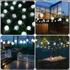 Solar String Lights Outdoor Crystal Fairy Light Chritmas Garland 8 Modes Waterproof Patio for Garden Party Decor 240411