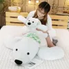 Puppen 60/75/100 cm Giant Polar Bear Plüsch Spielzeug Weiche Cartoon Tier Süßes Teddybär Stoffpuppe Langes Kissen Kissen Kinder Weihnachtsgeschenk