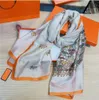Дизайнер -модельер шелковый шарф для женщин роскошный шарф классический весна 180*90 шелковые шарфы мягкие высококачественные высококачественные леди 17 стиль