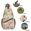 Backpack Crayon Drawing Hearts Arty Background Sling Men Cross Chest Bag Durable Adjustable Outdoor Travel Cycling One Size