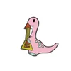 Skate Reading Singing Dinosaur Pin Filmes de anime Cute