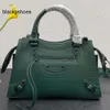 Balencig le Cagole City Bag Neo Handbag Sacs Classic Sacs Mini petit crocodile noir en relief croix Bady Smooth Calfskin épaule Luxurys Designer portefeuille Purs