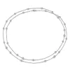 Halsband Ewya Luxury D Färg Full 3/3,5 mm rund bubbla Moissanite Diamond Tennis Necklace For Women Party S925 Silver 2Layer Neck Chain Chain