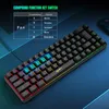 68 touches Clavier de jeu USB Wired Portable 20 RVB Backlight for Windows ordinateur portable Y240418