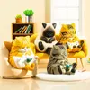 Bescone Besta Kongzoo Cats che fissa i giocattoli Blind Box di Crotch Series 3 Kawaii Meow Figura Ornamenti per il regalo di compleanno Box a sorpresa Y240422