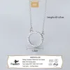 Halsketten Trustdavis 100% 925 Sterling Silber Fashion hohl Round Anhänger Kurzes Halskette für Frauen Hochzeitsfeier Fein Schmuck Geschenk 599