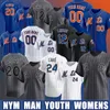 Graphit 2024 City 12 Francisco Lindor Baseball Niestandardowy Mets Pete Alonso Jacob DeGrom Max Scherzer New Yorks Jersey Mike Piazza Starling Marte Jeff McNeit