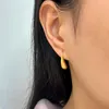 Boucles d'oreilles cerceaux minimalistes petites gouttes d'eau en métal forme de haute qualité 316L Bijoux d'oreille en acier inoxydable quotidien