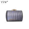 Clutches YYW Branded Bags 2021 Luxury Evening Bags For Women Smooth Leather Shoulder Bags Party/Wedding/Banquet/Dinner Champagne Clutch