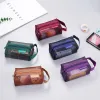 Bags Portable Travel Toiletry Organizer Lipstick Storage Pouch Mesh Transparent Cosmetic Bags Small Zipper Makeup Bag