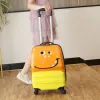 Bagages Ledrend 3D Cartoon Suises sur roues Kids Dinosaure roulant à bagages Spinner Trolley Childre