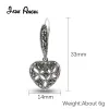 Orecchini Jade Angel 925 Sterling Silver Openwork Pattern Heart Orecchini Vintage Marcasite Ear Drop per Women Party Banquet Gift