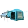 Tält och skyddsrum bil bakre takförlängning tält automatisk upp 3-4 person självkörning utomhus camping skydd SUV strand tak regntät