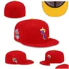 قبعات الكرة المجهزة أحجام قبعات تناسب قبعة البيسبول كرة القدم Snapbacks مصمم شقة نشطة النشطات القطن القطن قابلة للتعديل