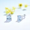 Stelt Kuololit Emerald Aquamarine edelsteen sieraden sets voor vrouwen Solid 925 Sterling Silver Ring Oorringen Betrokkenheid Geschenk