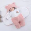 Mignon né pour bébés garçons couvertures swaddle wrap ultrasoft moelleux sac de couchage coton coton de literie douce 240417