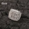 Hiphop nieuwe diy mini -letter koperen set zirkoon overdreven kleine vierkante ring sieraden