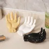 Dishes Funny Finger Palm Soap Dishes Holder Wall Hook Punchfree Hand Creative Decorative Resin Key Storage Soap Hook Bathroom