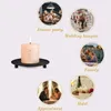 Iron Plate Candle Holder Decorative Pillar Pedestal Stand for Wax Candles Spa Wedding Birthdays Party 240410